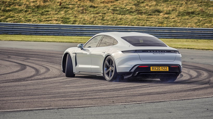 A photo of the Porsche Taycan, Paddy's top choice.